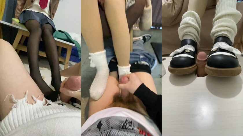 足控福利，推特大神套路洛丽塔、JK素人足交+鞋交丝足 北池 合集